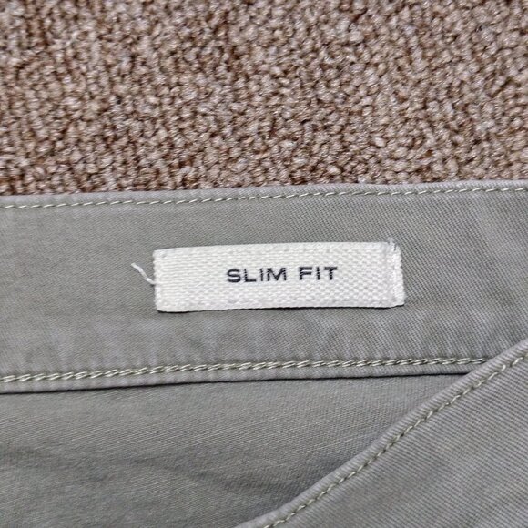 FLINT AND TINDER Pants Men Slim Fit 36x32 Green Cotton Blend Stretch Casual - Picture 3 of 9